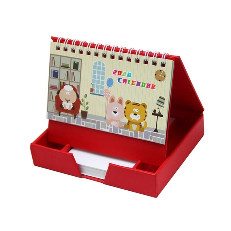 A4 A5 farbig bedruckbarer Tischkalender, doppelseitig mit 250 g weißem Karton