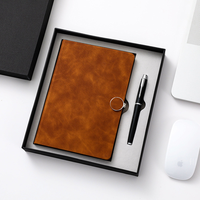 Farbenreiches Notizbuch-Drucken der gebundenen Ausgabe, A5 Luxus-Pen And Notebook Set