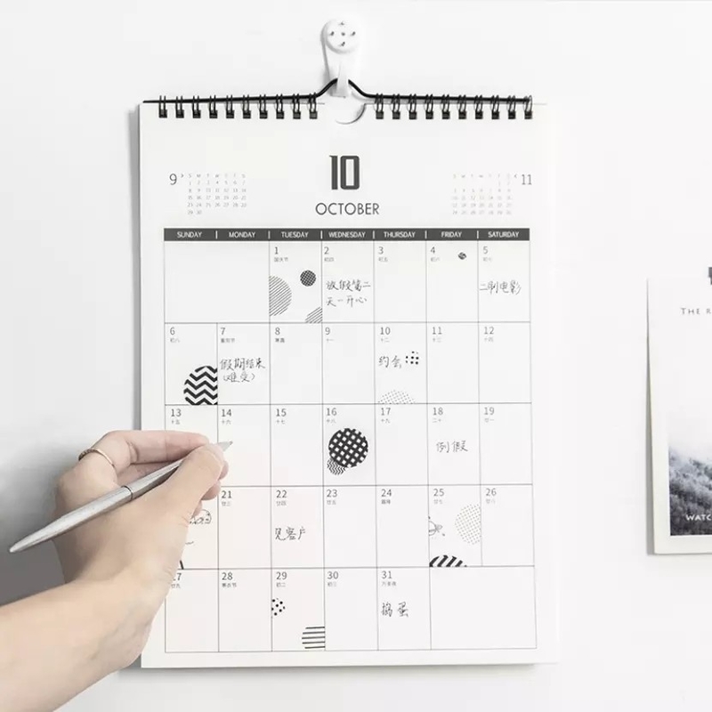 A2 A3 A4 Größe druckbarer Tischkalender benutzerdefinierte große Größe 4c Offsetdruck