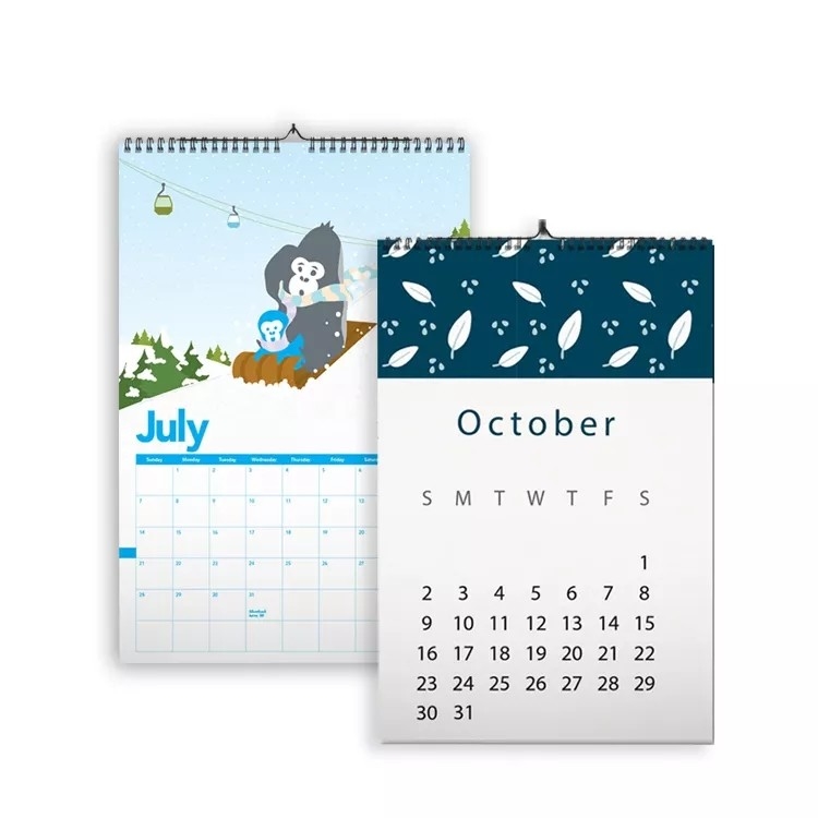 A2 A3 A4 Größe druckbarer Tischkalender benutzerdefinierte große Größe 4c Offsetdruck