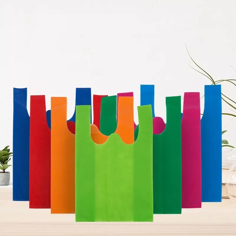 Wiederverwendbare, gestanzte, nicht gewebte Taschen, umweltfreundlich, kundenspezifische Farbe
